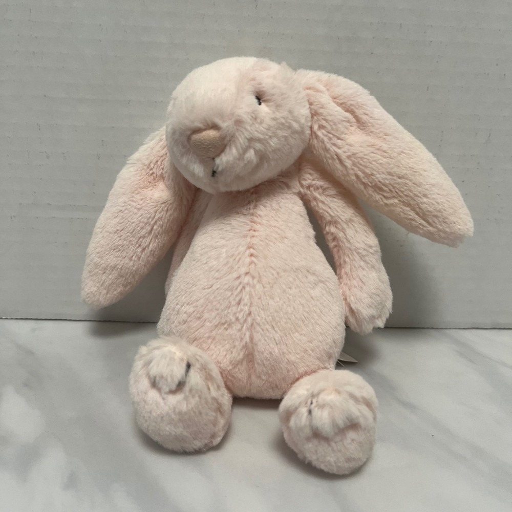 Jellycat London Bashful Pink Bunny rattle Plush Small 6 Inch Stuffed Animal Toy